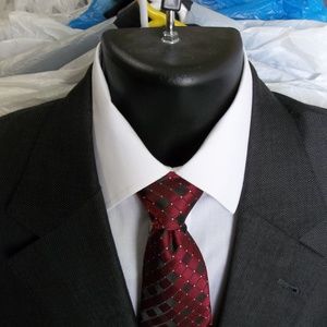 2) Jos A Bank Signature Gold Dk Gray Suit Size 42R